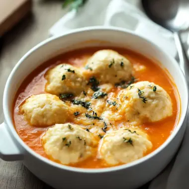 Irresistible Tomato Soup with Cheddar Bay Dumplings Delight 10 Tomato Soup with Cheddar Bay Dumplings