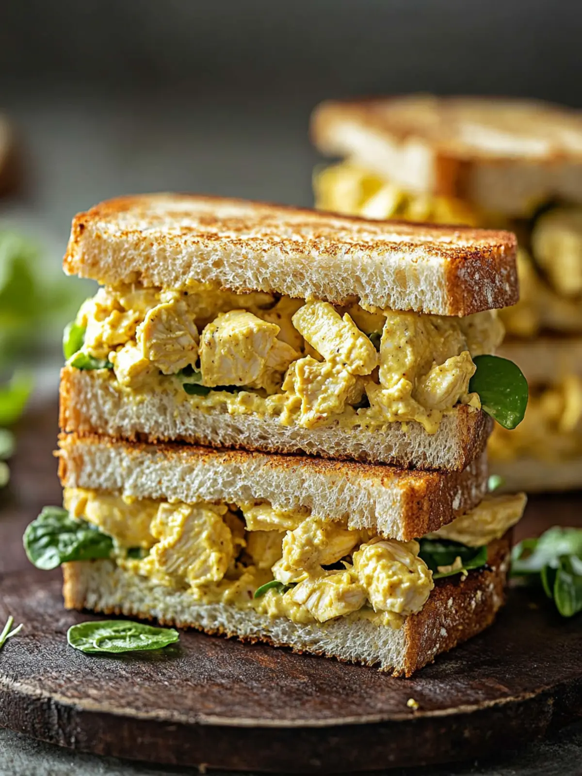 Zesty Curried Chicken Salad Sandwiches You'll Crave! 2 Curried Chicken Salad Sandwiches