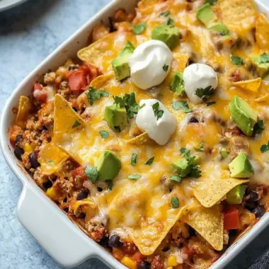 Satisfy Your Cravings with Easy Nacho Casserole Delight 9 Nacho Casserole