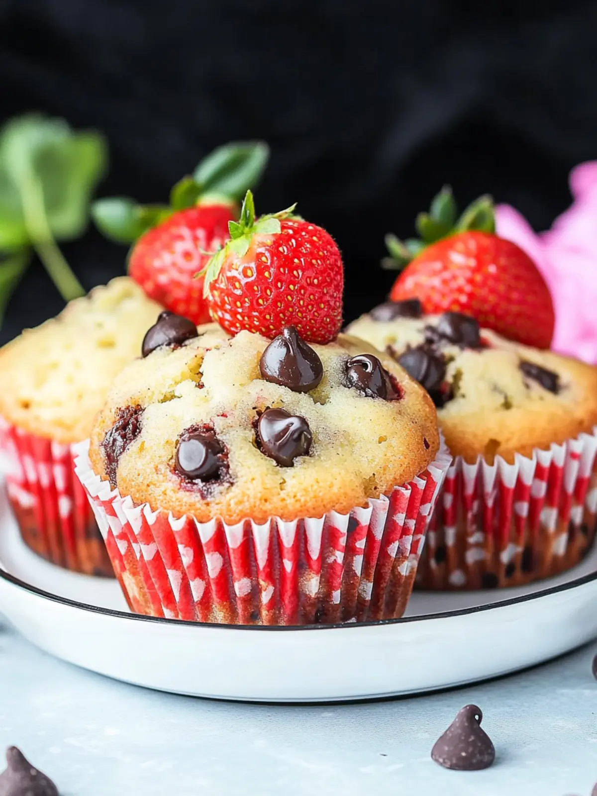 Strawberry Chocolate Chip Muffins: A Love-Filled Bite 2 Strawberry Chocolate Chip Muffins