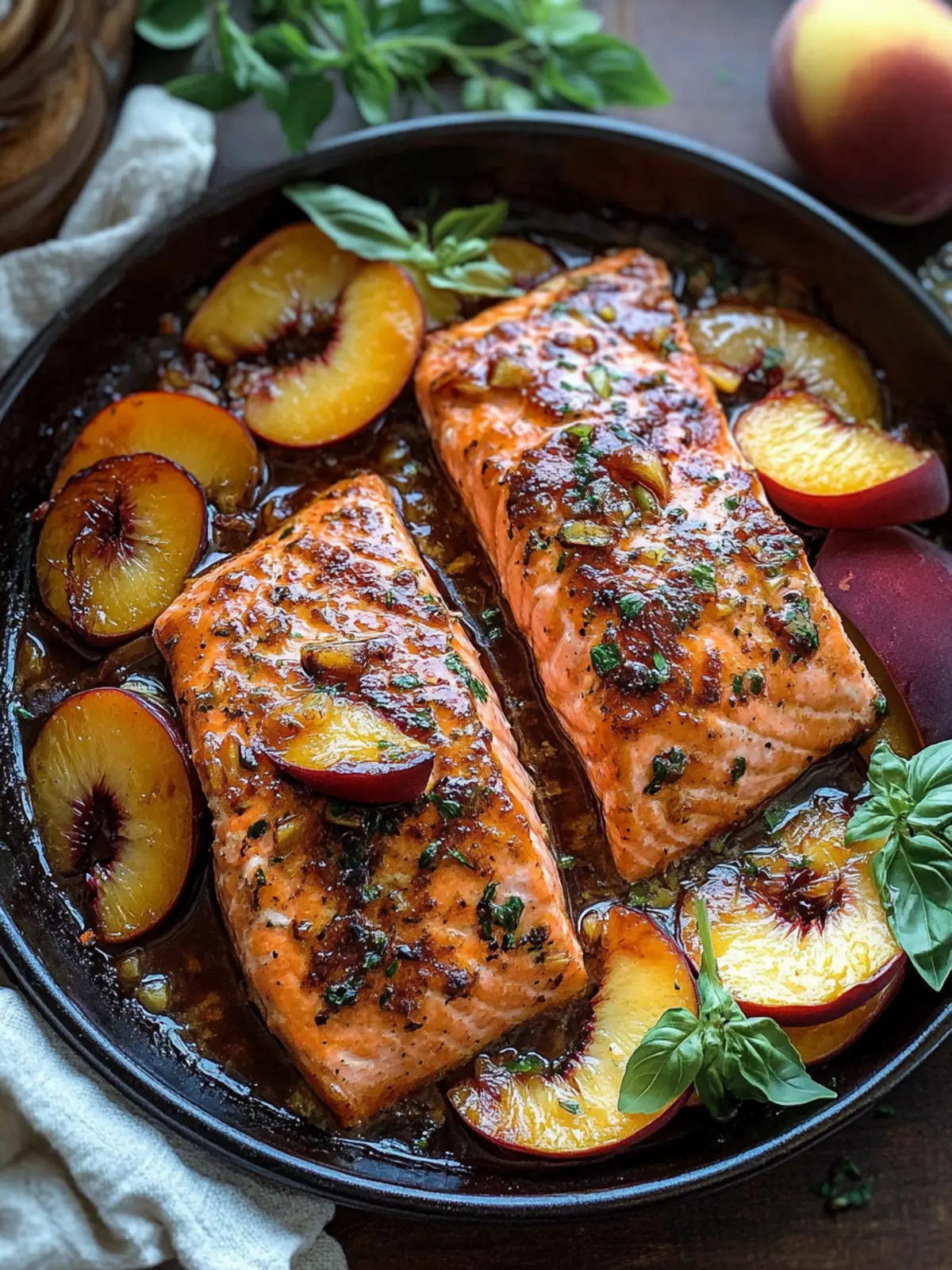 Bourbon Peach Roasted Salmon for a Flavorful Summer Feast 4 Bourbon Peach Roasted Salmon
