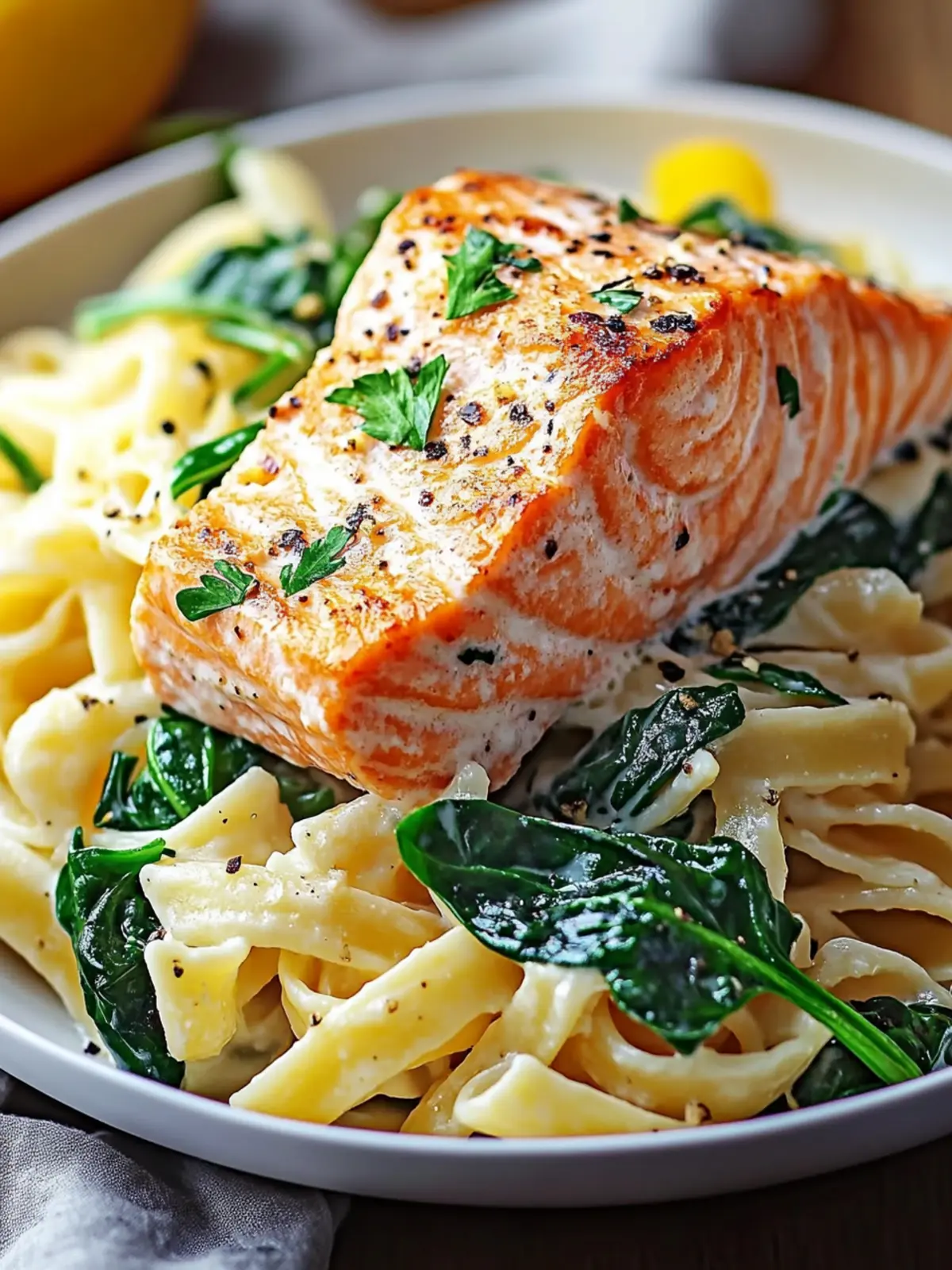 Creamy Salmon Spinach Pasta Dish for Nutritious Nights 3 Salmon Spinach Pasta Dish