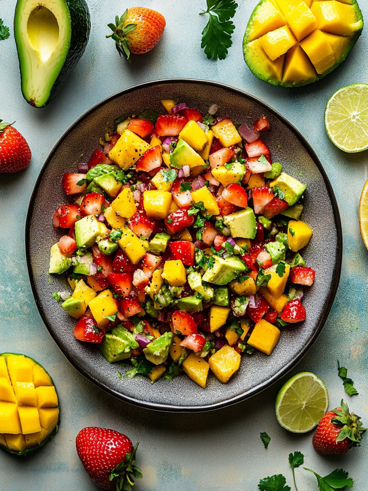 Zesty Avocado Strawberry Mango Salsa for Ultimate Snacking Fun 4 Avocado Strawberry Mango Salsa