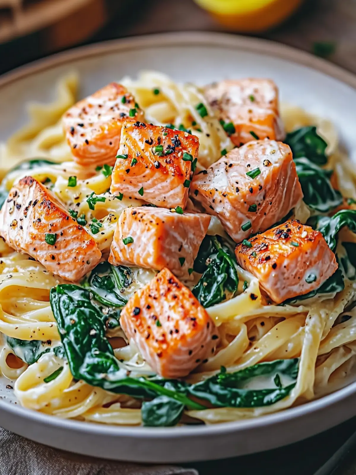 Creamy Salmon Spinach Pasta Dish for Nutritious Nights 2 Salmon Spinach Pasta Dish