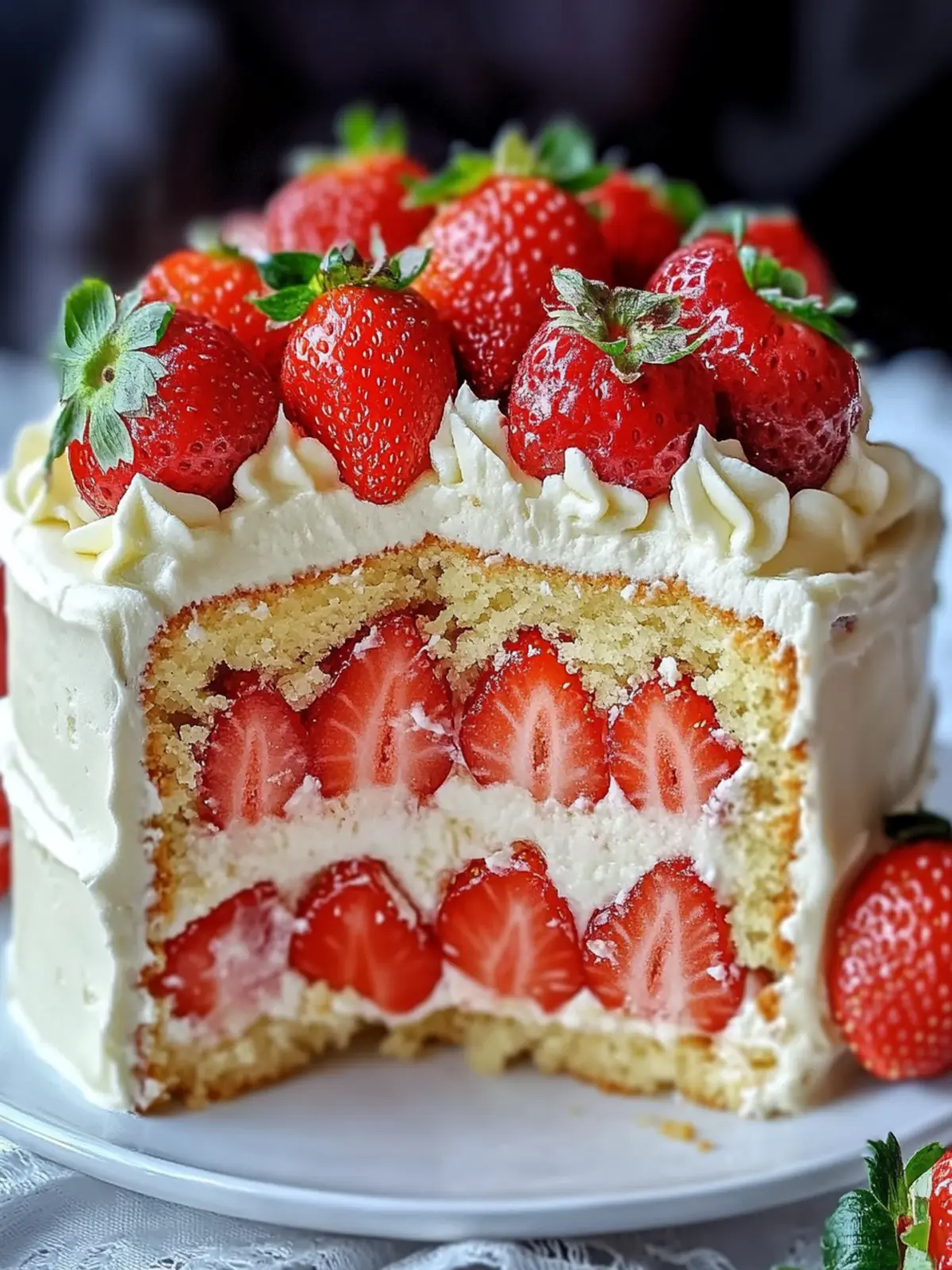Strawberry Custard Delight Cake: A Creamy Summer Dream 2 Strawberry Custard Delight Cake