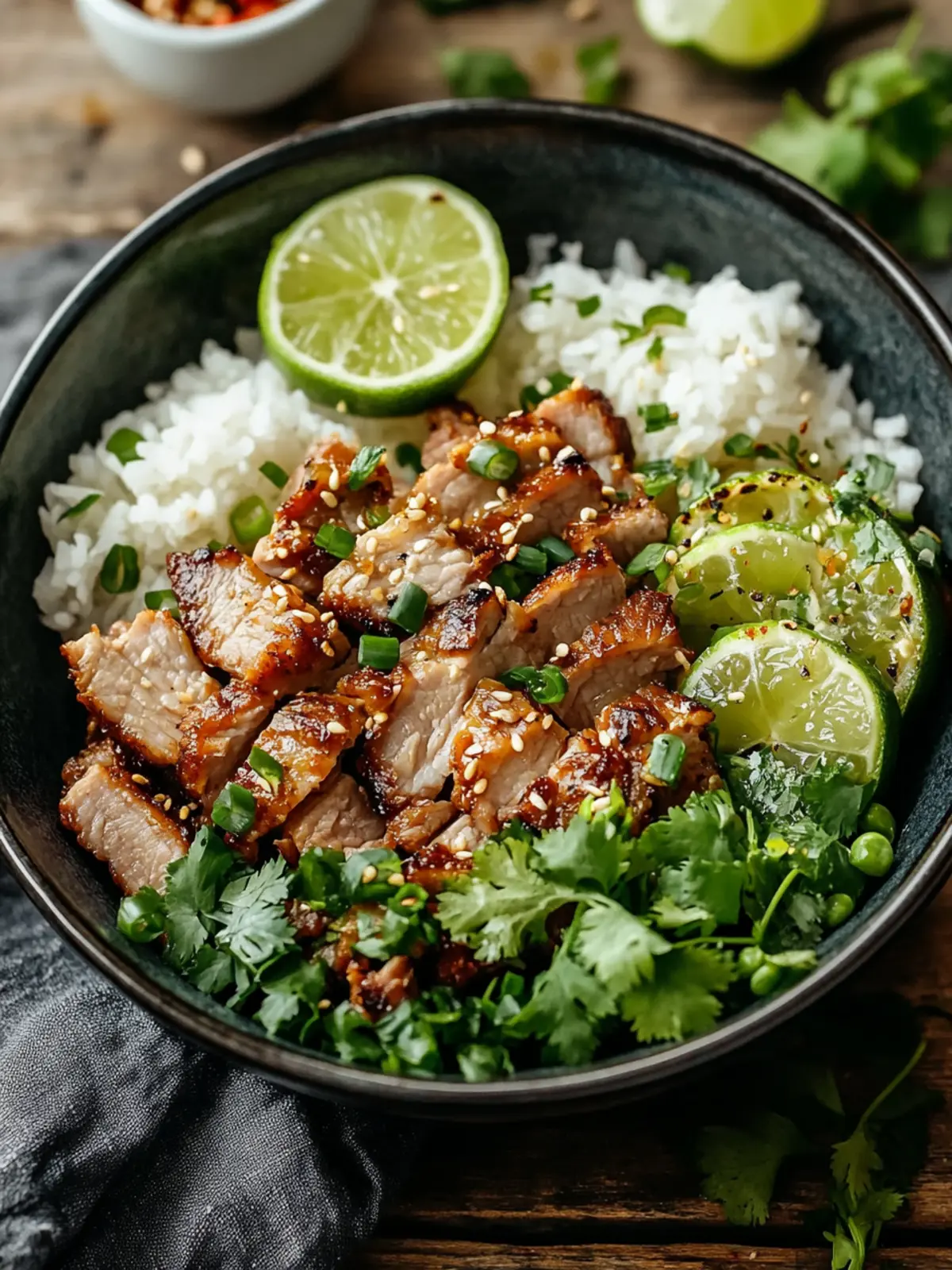 Zesty Ginger Lime Pork with Creamy Coconut Rice Delight 3 Zesty Ginger Lime Pork