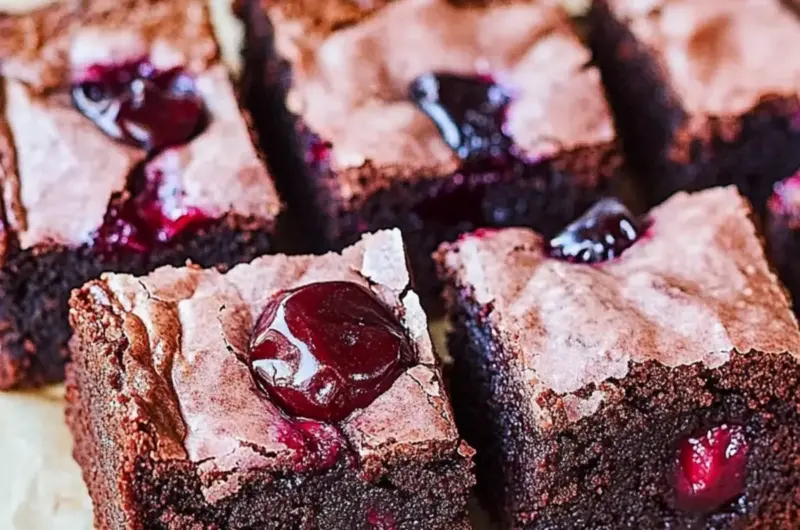 Chewy Chocolate Cherry Brownies