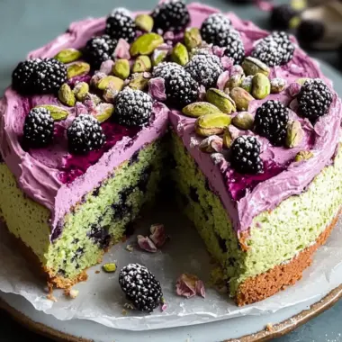 Pistachio and Blackberry Olive Oil Cake for Unforgettable Occasions 9 Pistachio and Blackberry Olive Oil Cake