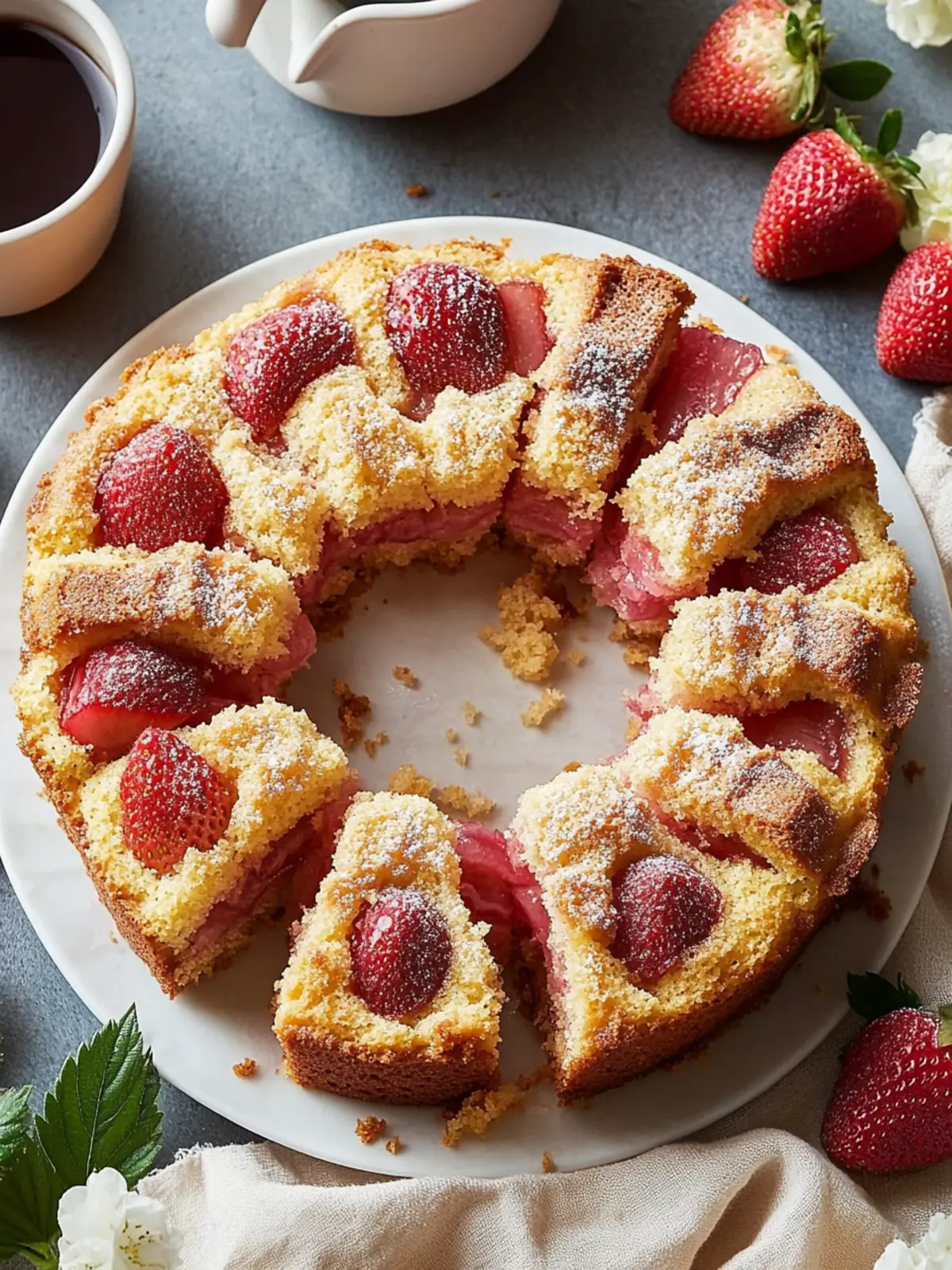 Irresistible Strawberry Rhubarb Coffee Cake You'll Adore 2 Strawberry Rhubarb Coffee Cake