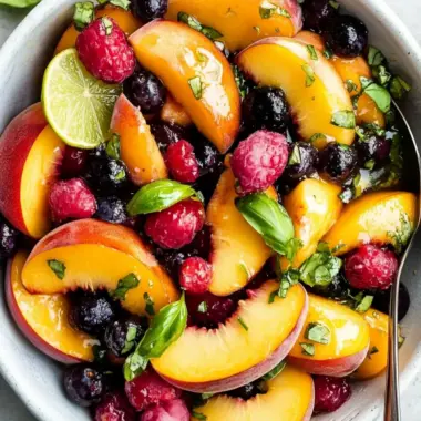 Honey Lime Basil Peach Fruit Salad for a Summer Refresh! 9 Honey Lime Basil Peach Fruit Salad