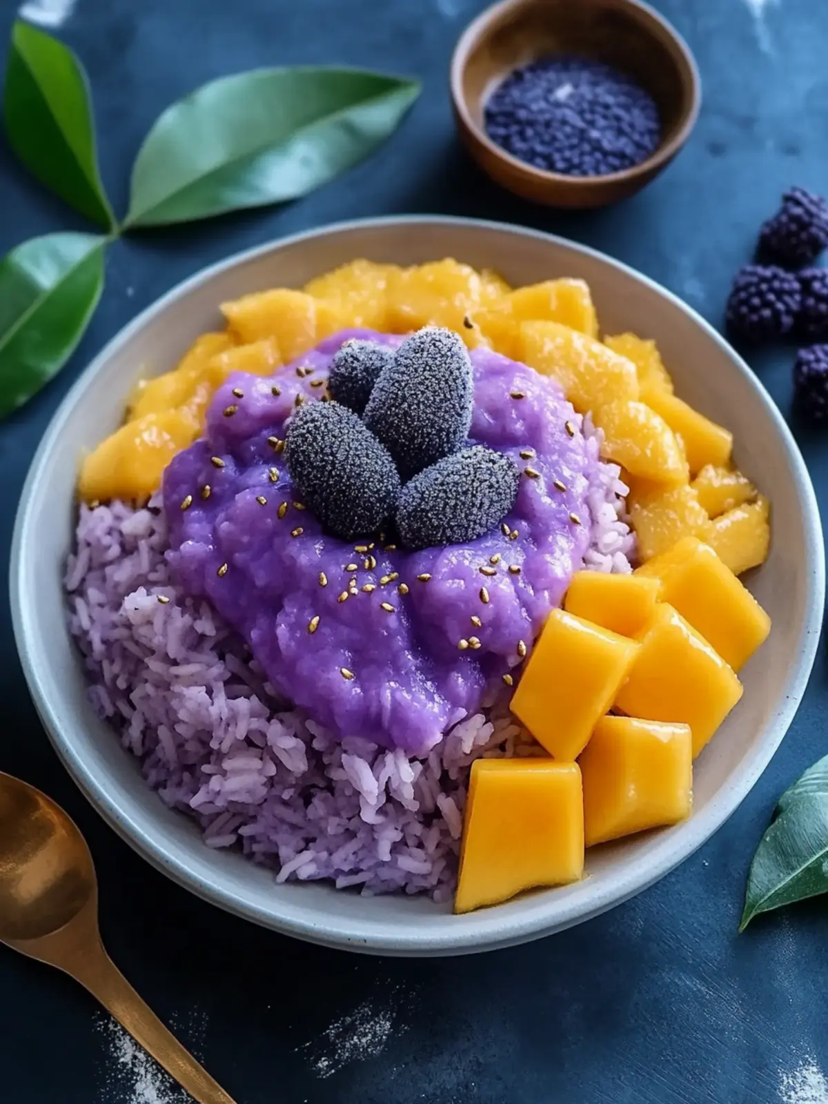 Mango Ube Sticky Rice: A Colorful Tropical Treat for You 5 Mango Ube Sticky Rice