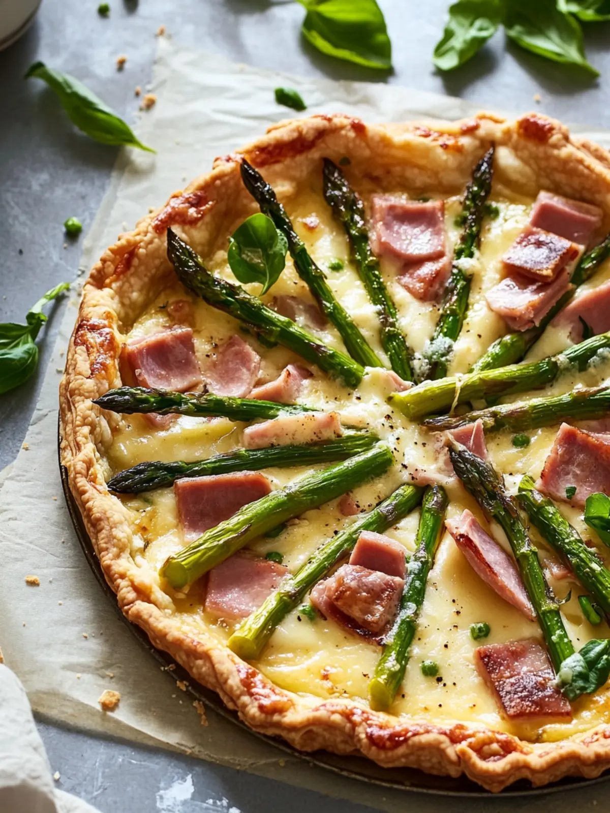 Savory Ham, Asparagus & Gruyère Tart for Cozy Nights 4 Ham, Asparagus & Gruyère Tart