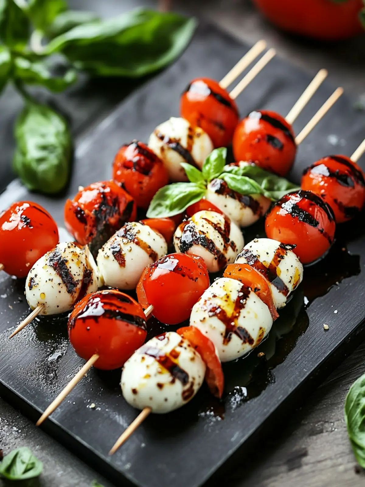 Savory Caprese Skewers: Easy, Fresh & Flavor-Packed Delight 4 Caprese Skewers