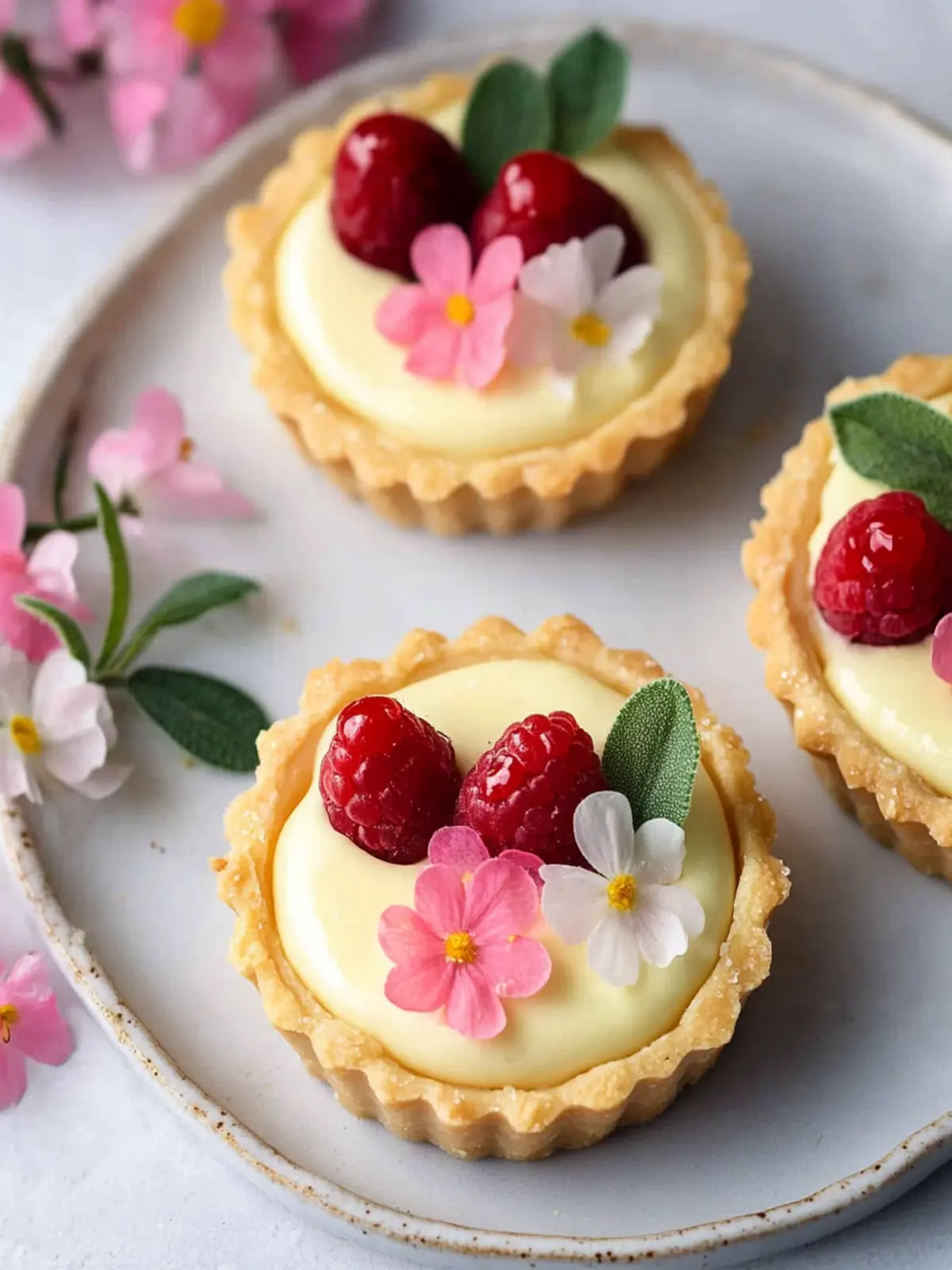 Delightful Mini Spring Cheesecake Tarts with Colorful Touches 2 Mini Spring Cheesecake Tarts