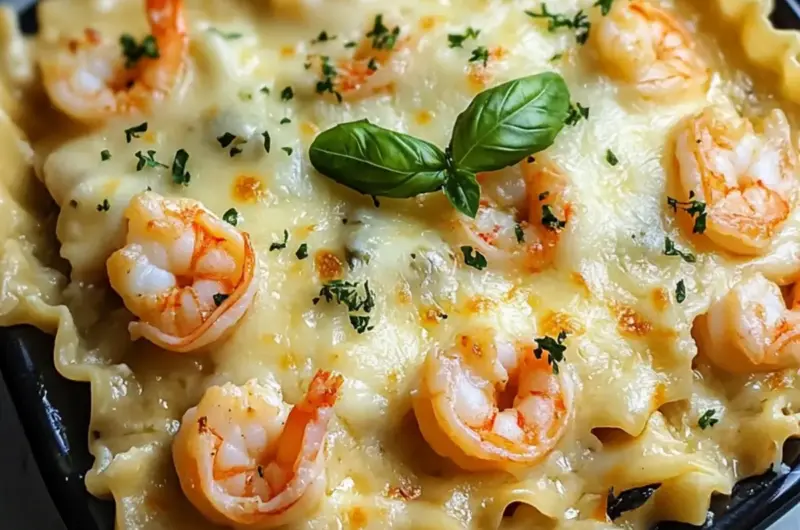 Garlic Butter Shrimp Scampi Lasagna