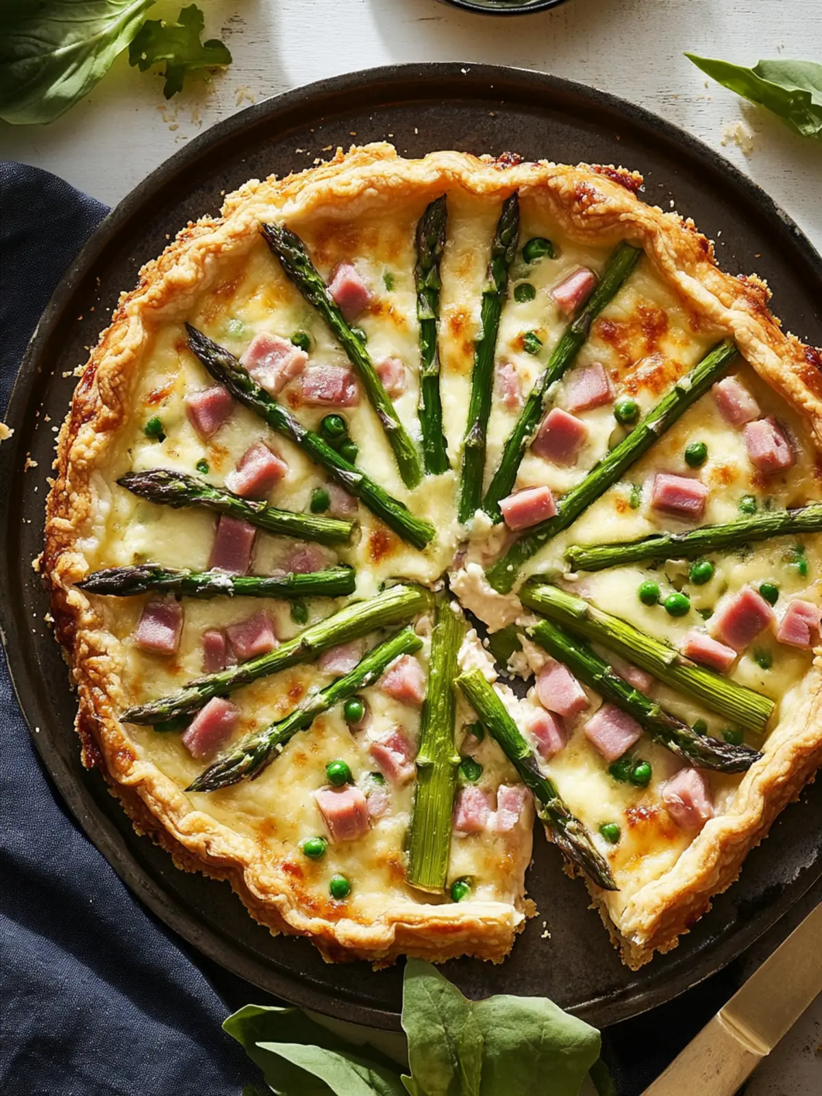 Savory Ham, Asparagus & Gruyère Tart for Cozy Nights 5 Ham, Asparagus & Gruyère Tart