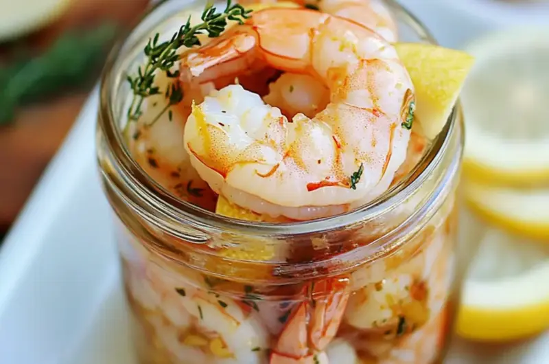 Pickled Shrimp In a Jar