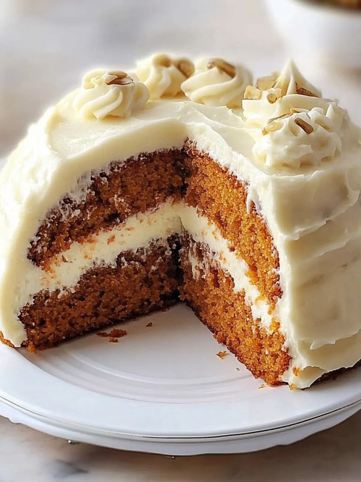 Surprise Carrot Cake with Creamy Filling for Ultimate Indulgence 2 Surprise Carrot Cake