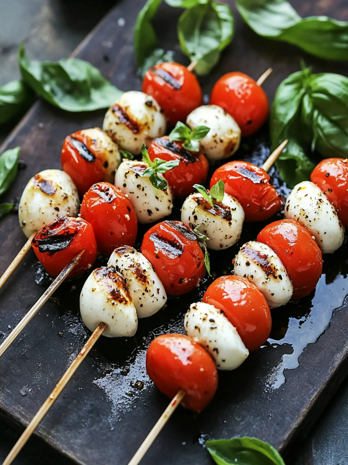 Savory Caprese Skewers: Easy, Fresh & Flavor-Packed Delight 2 Caprese Skewers