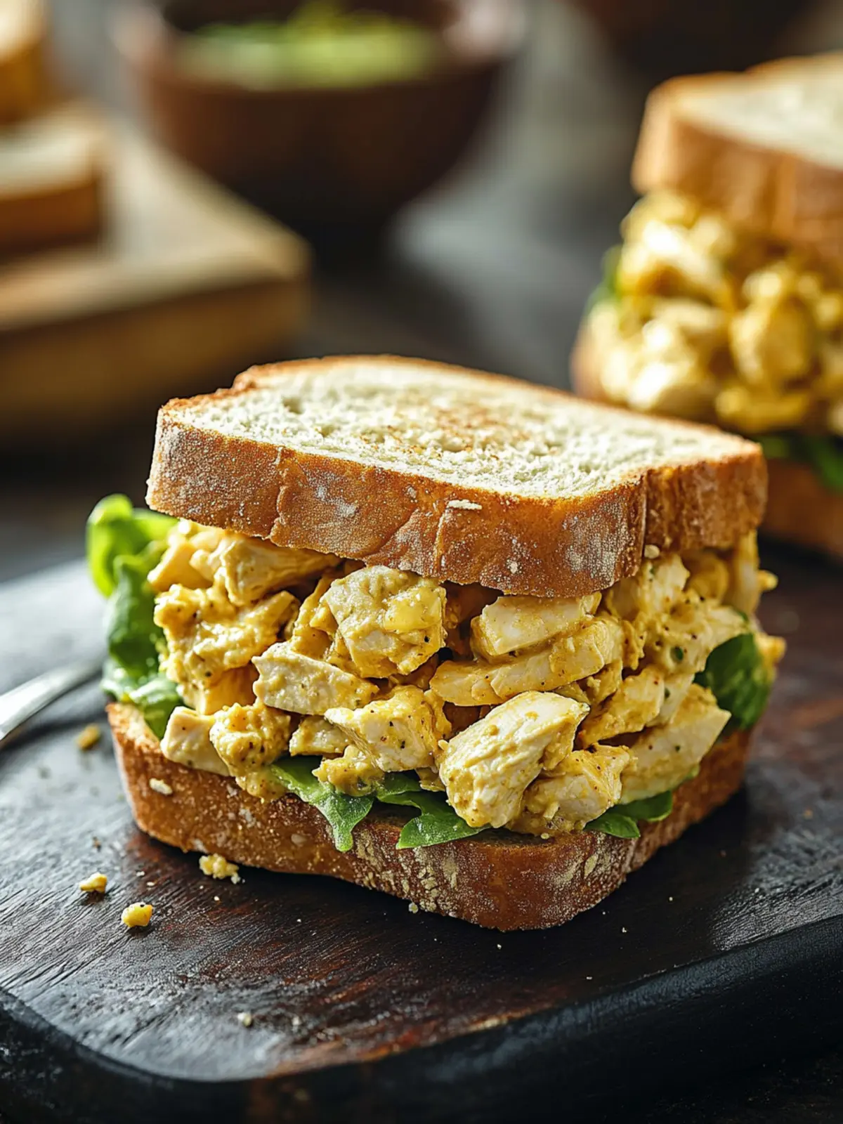 Zesty Curried Chicken Salad Sandwiches You'll Crave! 4 Curried Chicken Salad Sandwiches