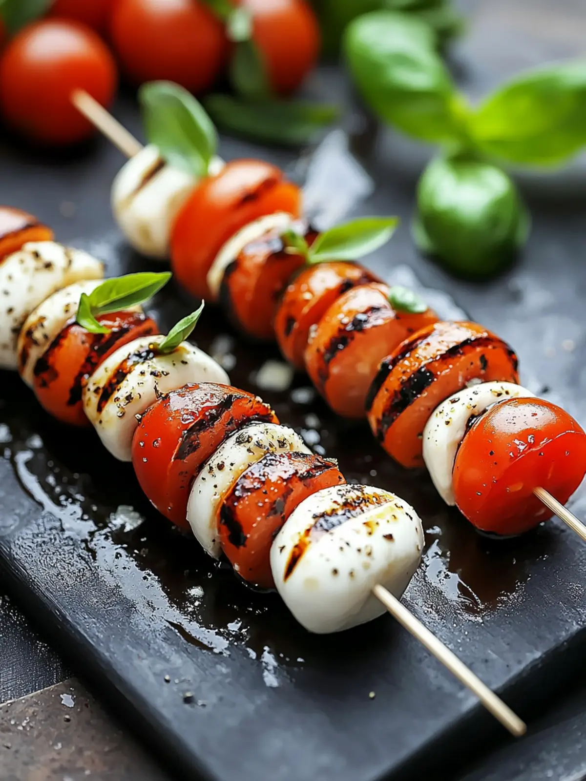Savory Caprese Skewers: Easy, Fresh & Flavor-Packed Delight 3 Caprese Skewers