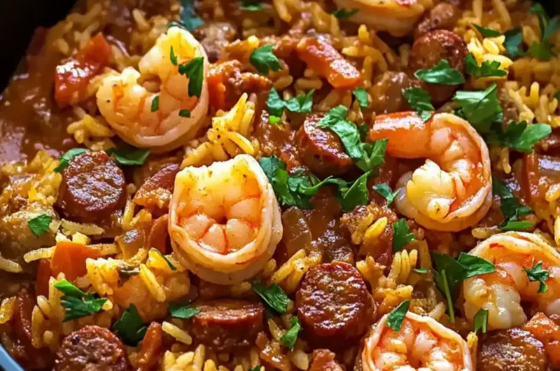One Pot Shrimp and Sausage Jambalaya