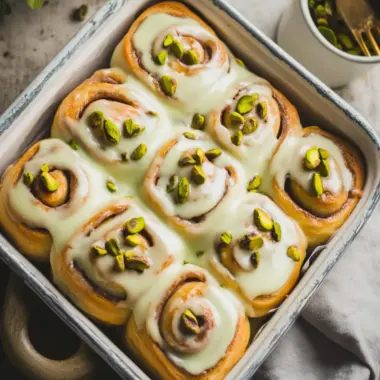 Pistachio Cream Cinnamon Rolls for Your Cozy Weekend Mornings 9 Pistachio Cream Cinnamon Rolls