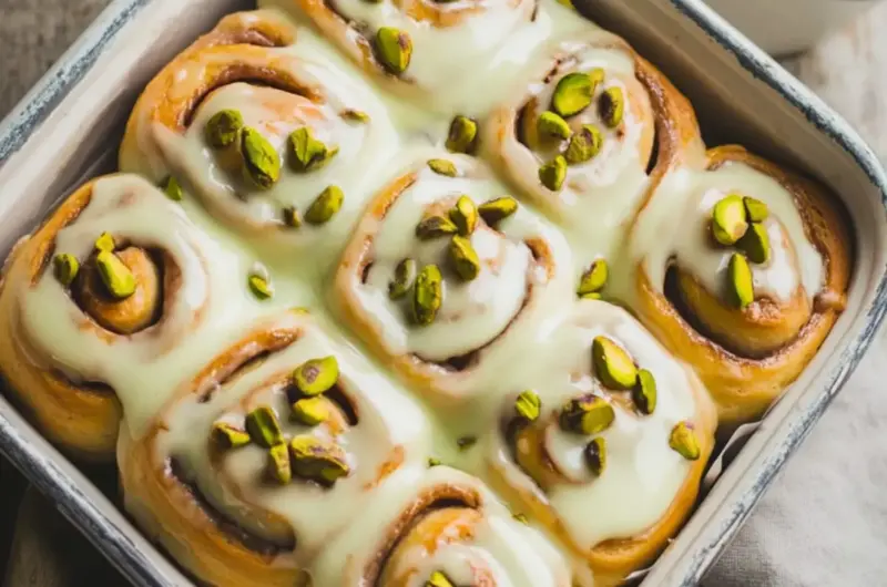 Pistachio Cream Cinnamon Rolls