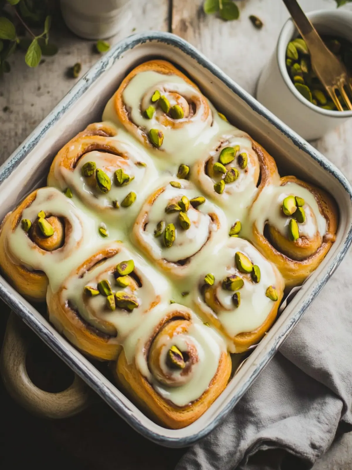 Pistachio Cream Cinnamon Rolls for Your Cozy Weekend Mornings 5 Pistachio Cream Cinnamon Rolls