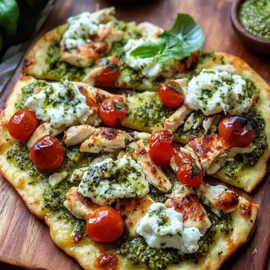 Savory Pesto Chicken Flatbread Everyone Will Love in 25 Minutes 9 Pesto Chicken Flatbread