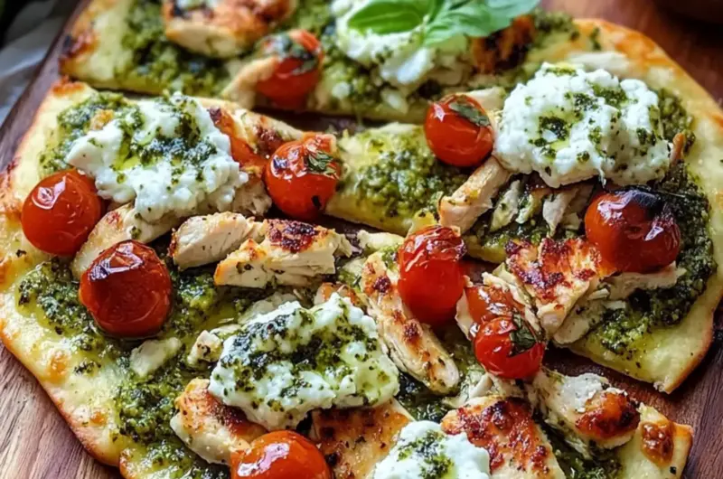 Pesto Chicken Flatbread