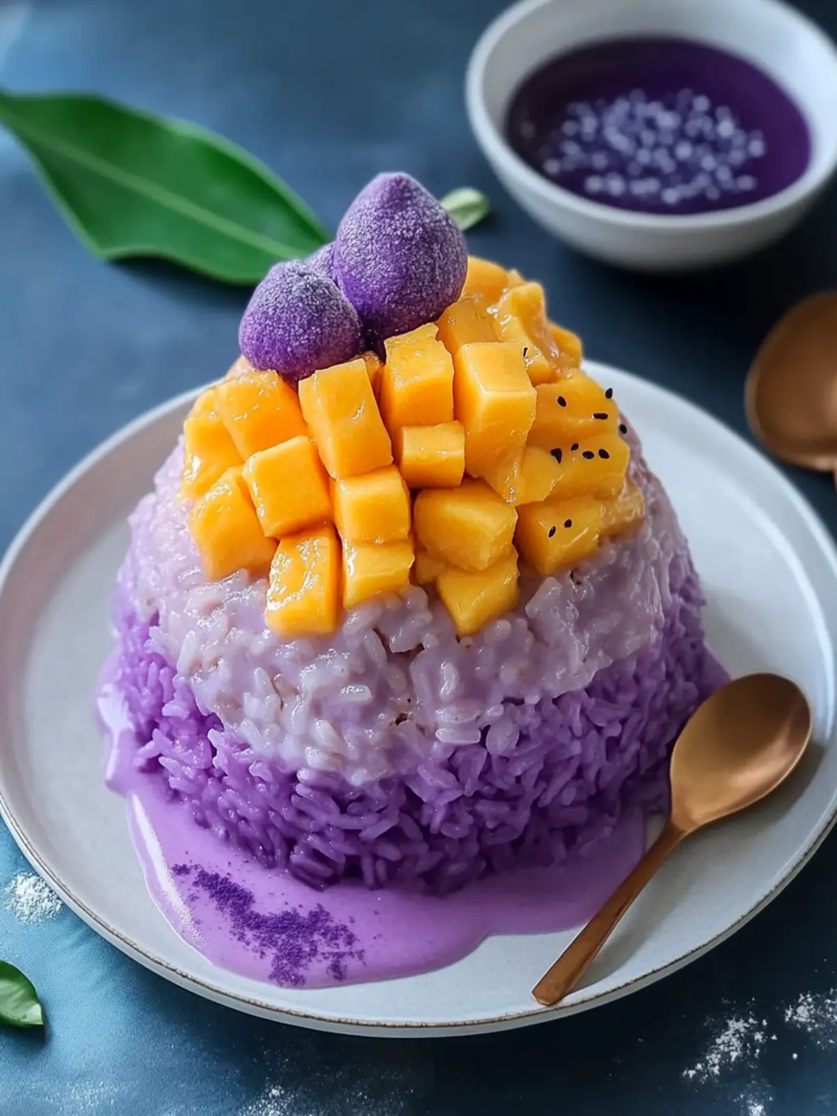 Mango Ube Sticky Rice: A Colorful Tropical Treat for You 3 Mango Ube Sticky Rice