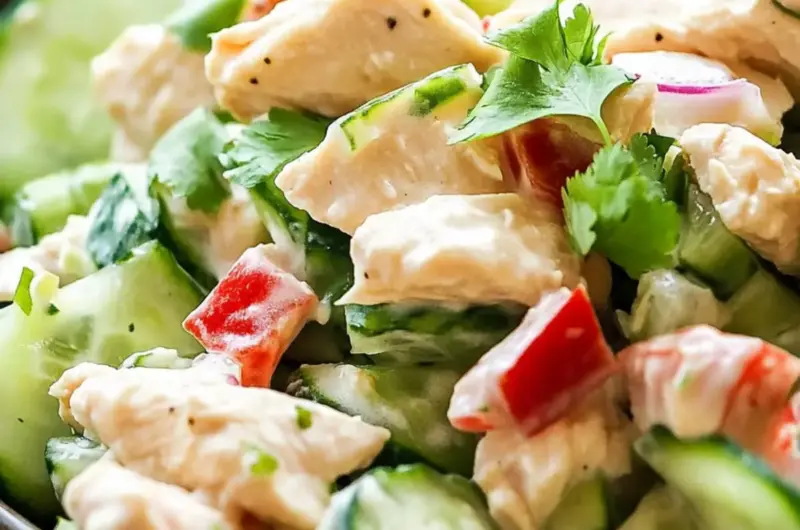 Cold Cucumber Chicken Salad