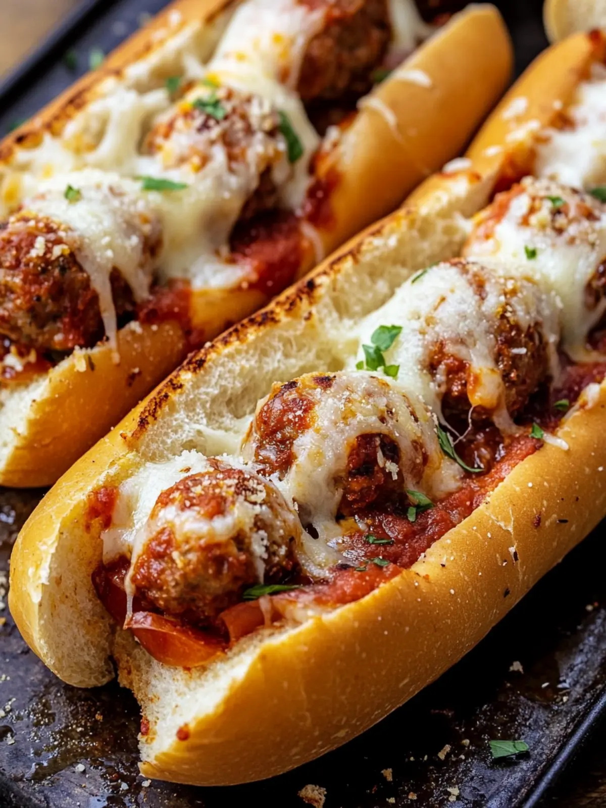 Savory Meatball Subs Loaded with Cheesy Goodness 2 Meatball Subs