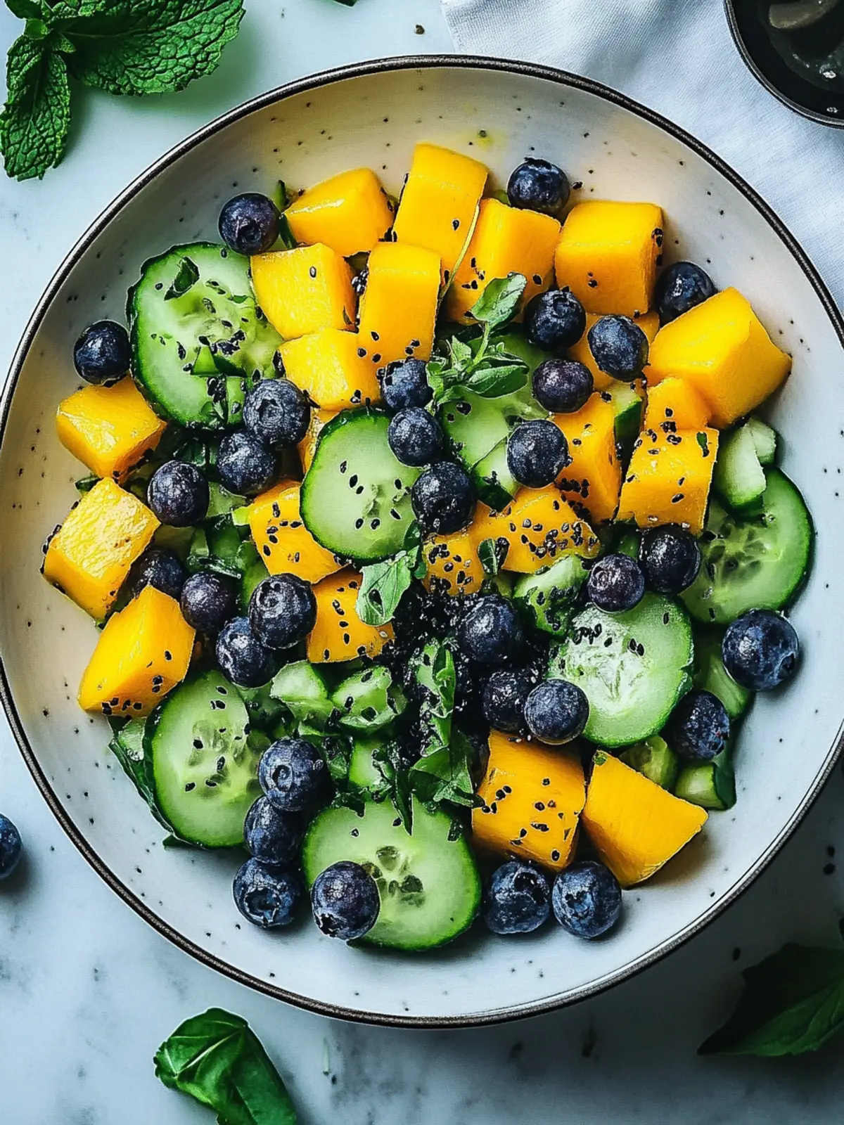 Mango Cucumber Salad with Blueberries for a Vibrant Boost 4 Mango Cucumber Salad with Blueberries