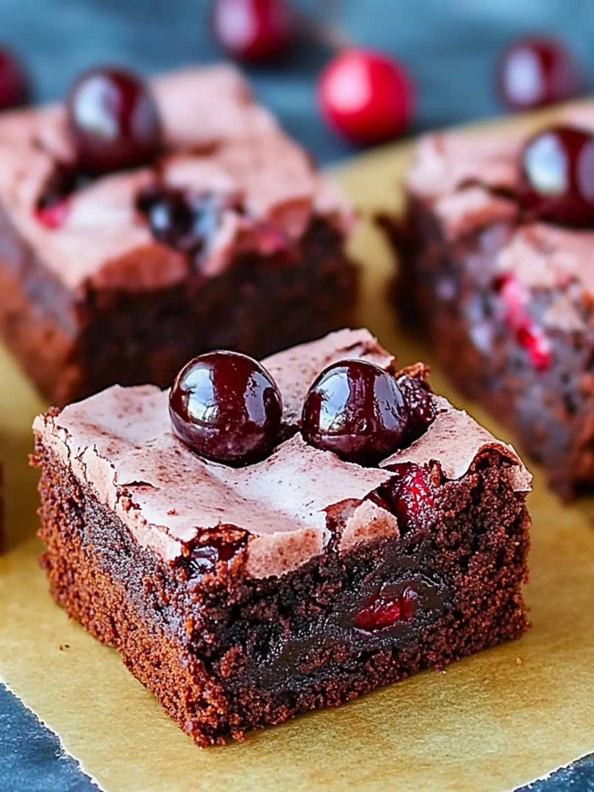 Chewy Chocolate Cherry Brownies You'll Crave Again and Again 3 Chewy Chocolate Cherry Brownies