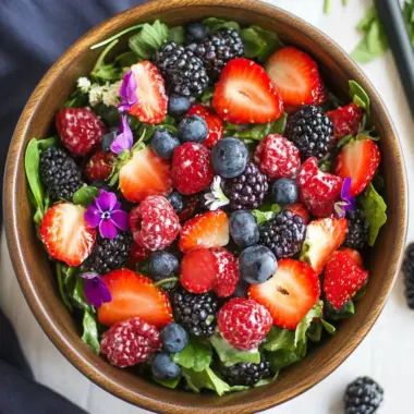 Fresh Mixed Berry Salad with Tangy Vinaigrette Delight 9 Mixed Berry Salad
