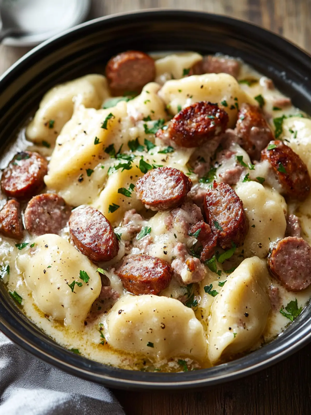 Savory Slow Cooker Sausage and Pierogies for Cozy Nights 2 Slow Cooker Sausage and Pierogies
