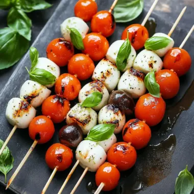 Savory Caprese Skewers: Easy, Fresh & Flavor-Packed Delight 10 Caprese Skewers