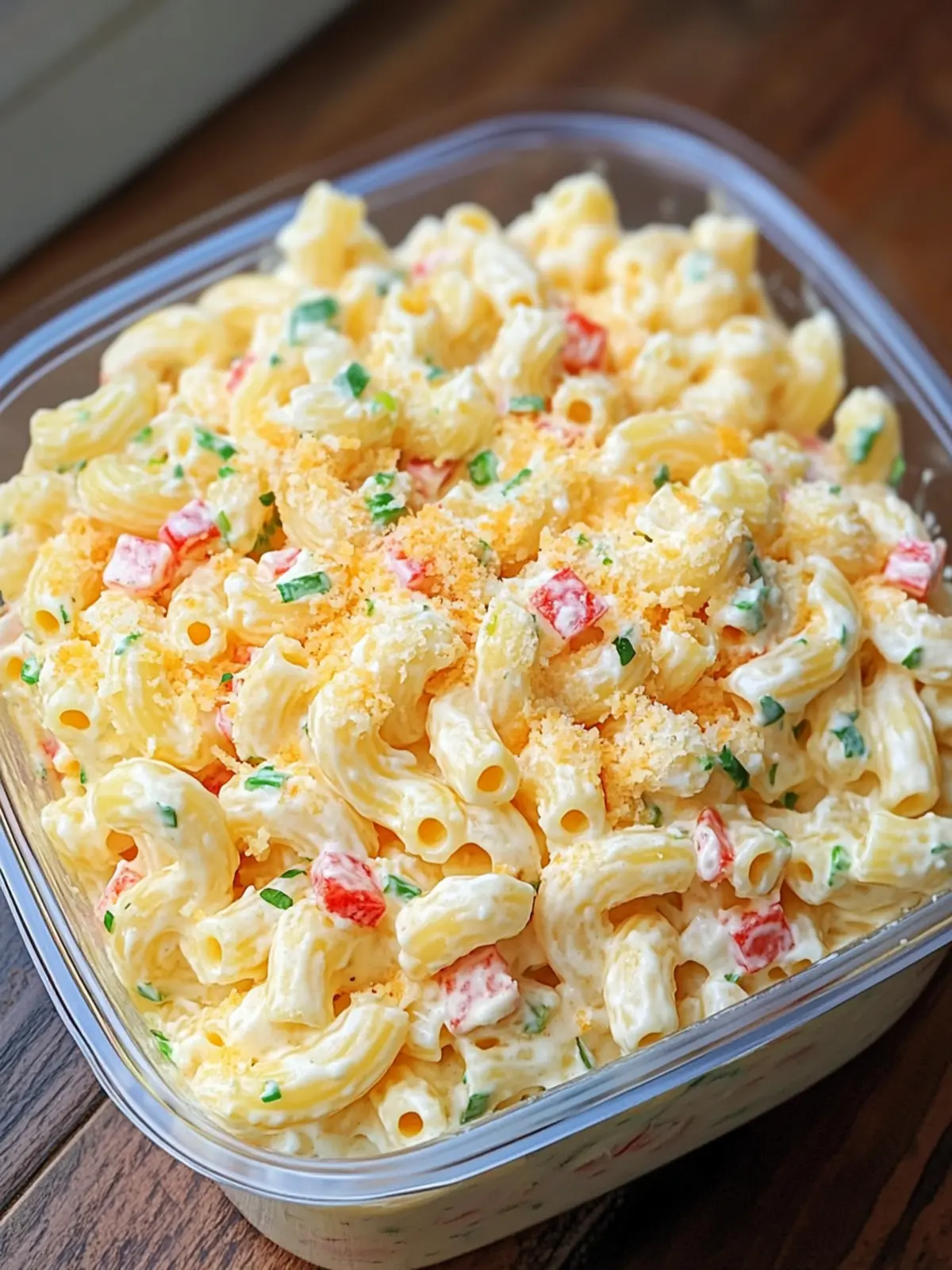 Cheddar Sour Cream Macaroni Salad That Steals the Show 4 Cheddar Sour Cream Macaroni Salad