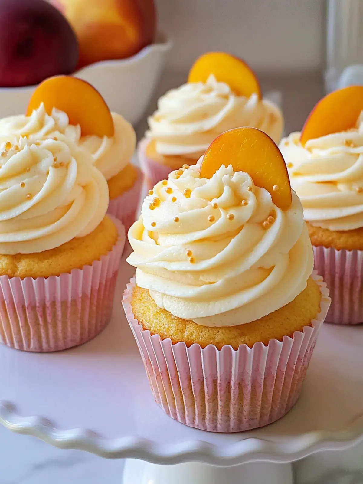 Peach Cupcakes That Bring Summer Bliss to Your Table 2 Peach Cupcakes