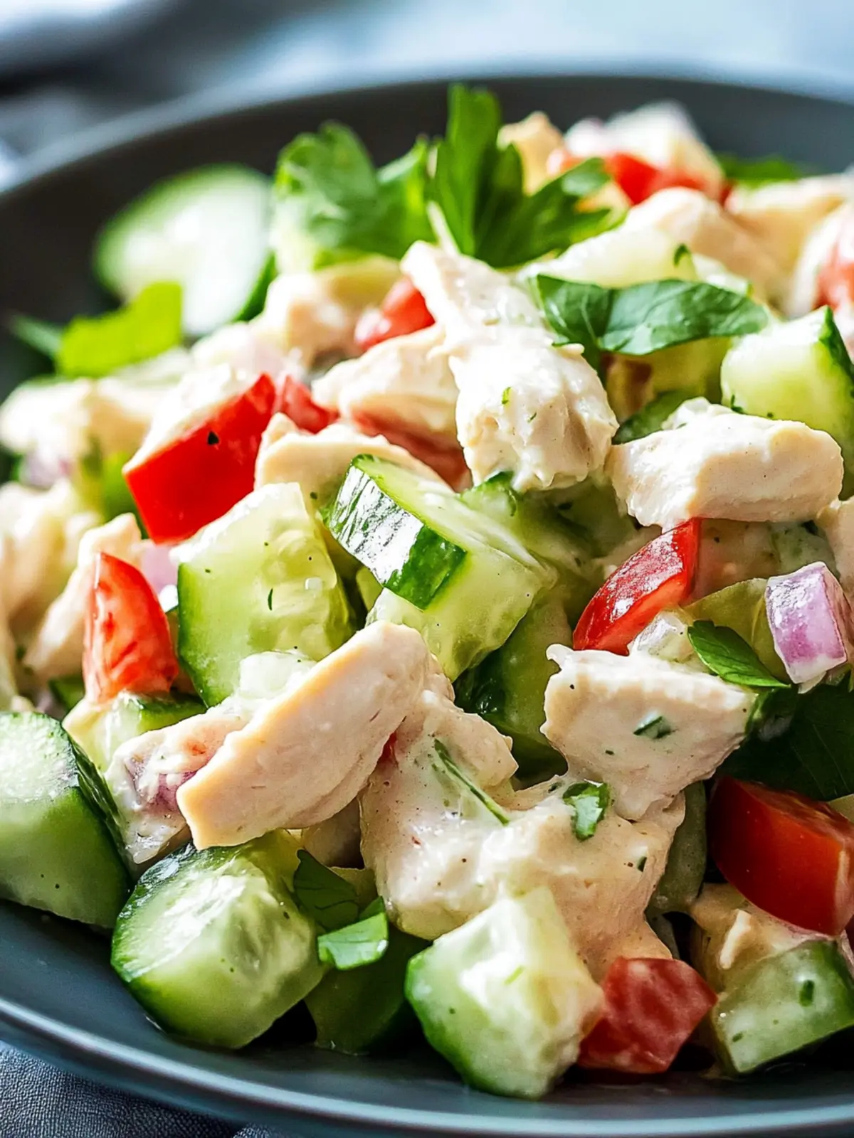 Cold Cucumber Chicken Salad for a Refreshing Summer Feast 3 Cold Cucumber Chicken Salad