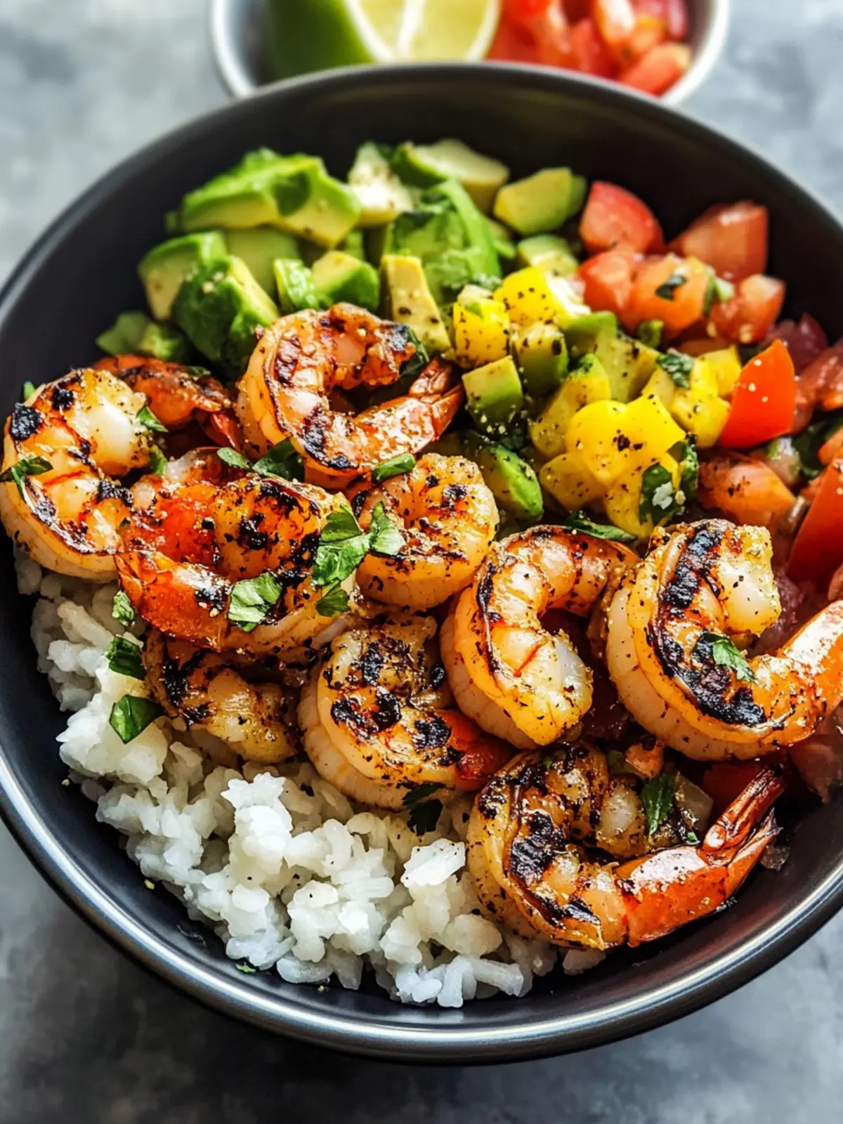 Savor the Flavor: Easy Grilled Shrimp Bowl Recipe 2 Grilled Shrimp Bowl