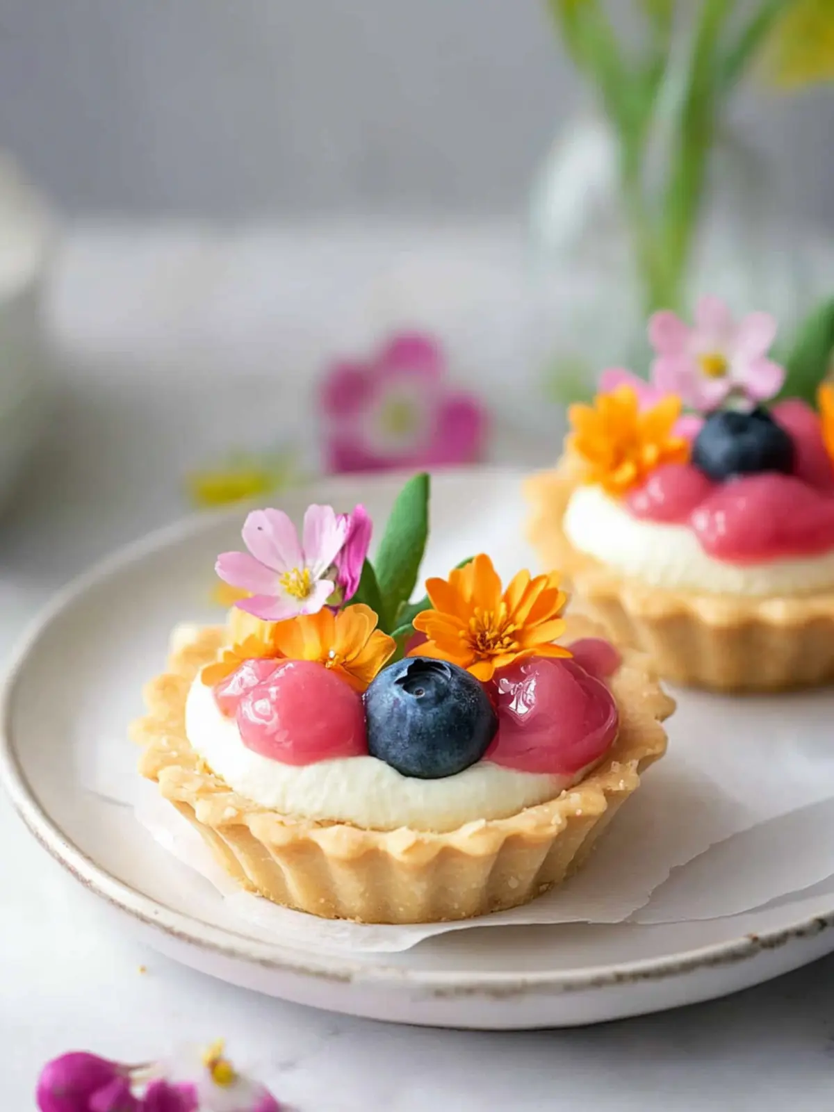 Delightful Mini Spring Cheesecake Tarts with Colorful Touches 5 Mini Spring Cheesecake Tarts