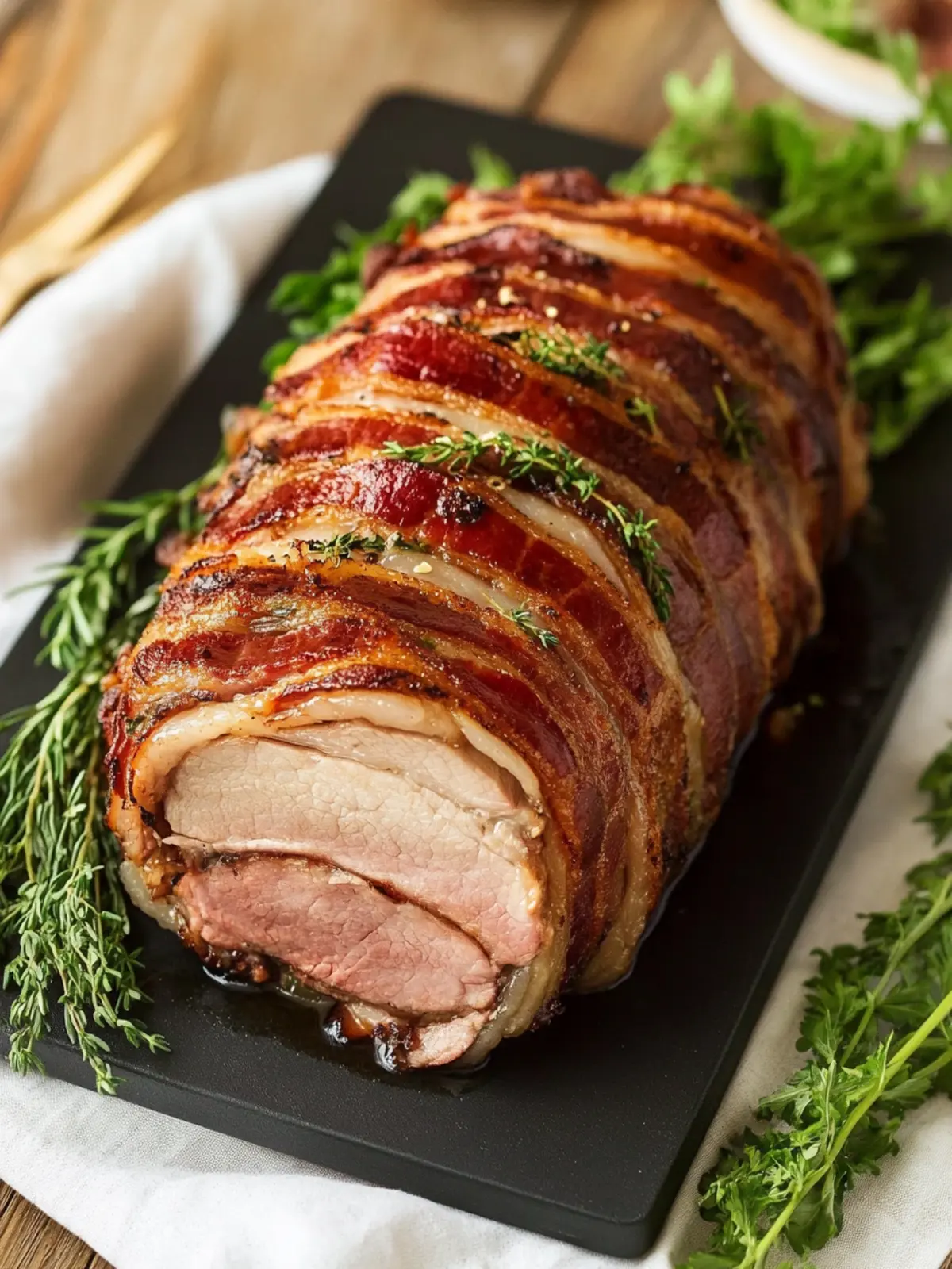 Irresistible Bacon Wrapped Pork Loin Perfect for Any Gathering 3 Bacon Wrapped Pork Loin