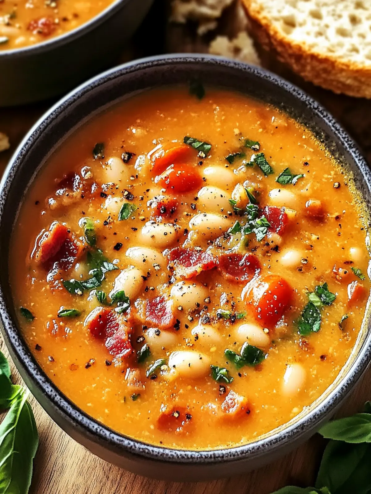 Hearty White Bean & Bacon Tomato Soup for Cozy Nights 2 White Bean & Bacon Tomato Soup
