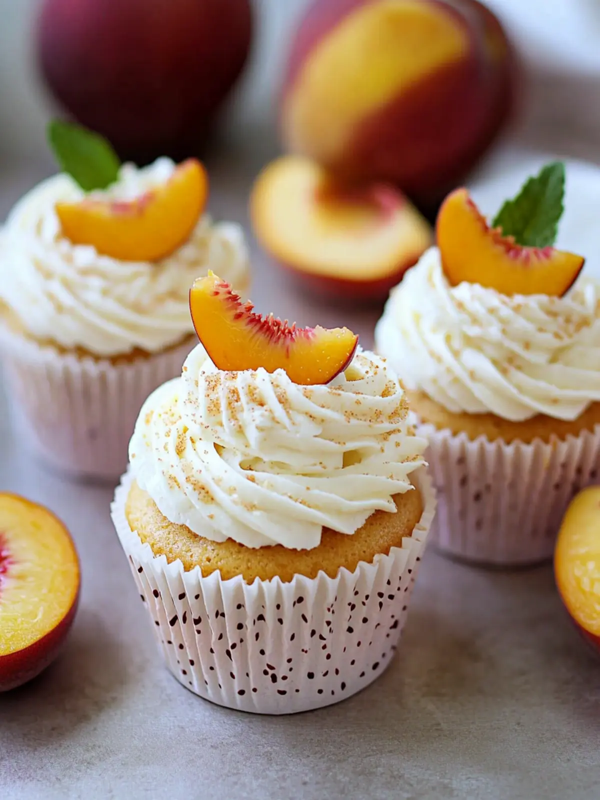 Peach Cupcakes That Bring Summer Bliss to Your Table 4 Peach Cupcakes