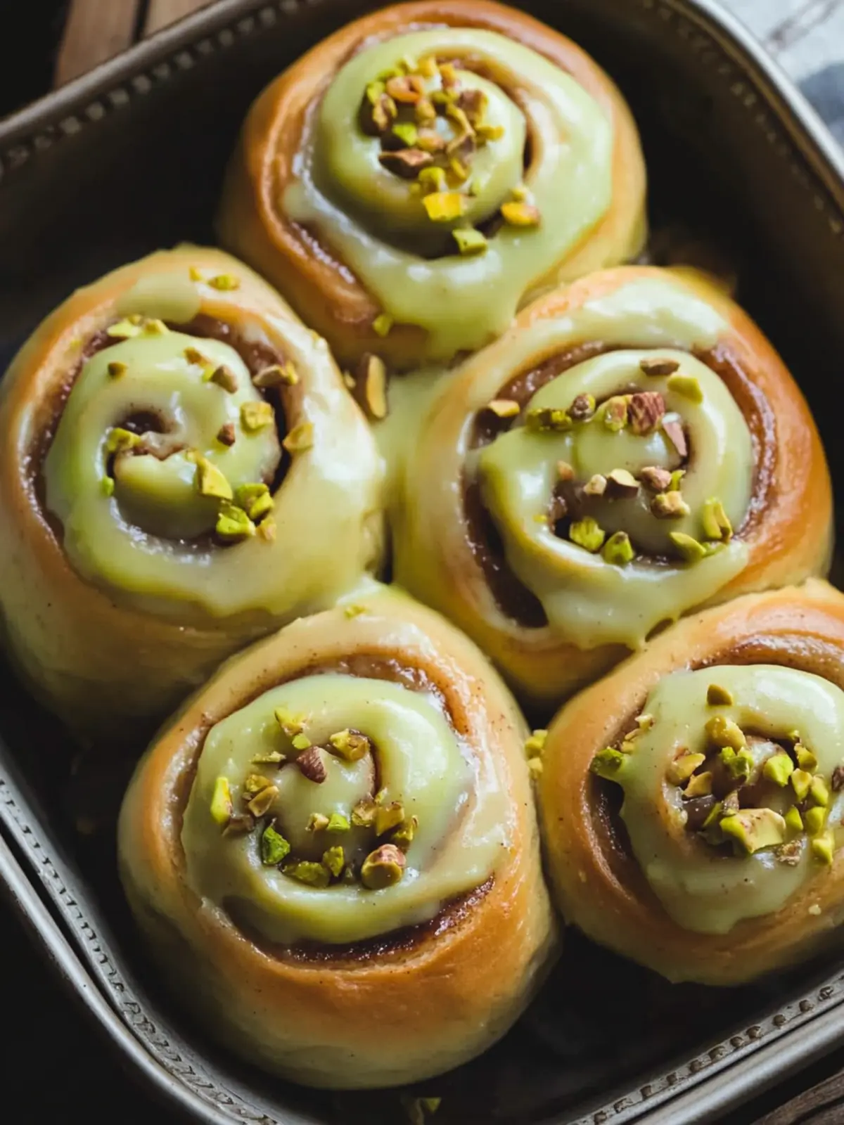 Pistachio Cream Cinnamon Rolls for Your Cozy Weekend Mornings 2 Pistachio Cream Cinnamon Rolls