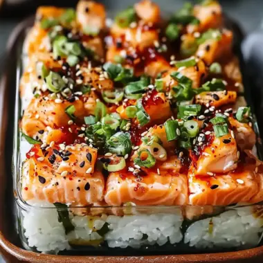 Spicy Salmon Sushi Bake – Your New Weeknight Comfort Food 9 Spicy Salmon Sushi Bake