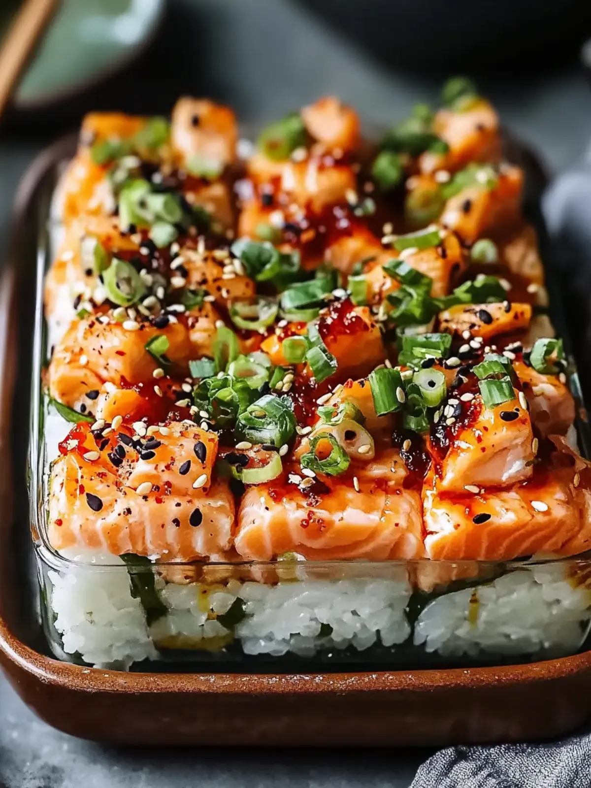 Spicy Salmon Sushi Bake – Your New Weeknight Comfort Food 5 Spicy Salmon Sushi Bake